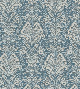 Bourton Damask Wallpaper by Nina Campbell Blue Bourton Damask Wallpaper by Nina Campbell Blue