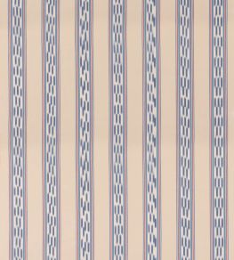Breezy Stripe Fabric by Mulberry Home Blue/Red Breezy Stripe Fabric by Mulberry Home Blue/Red