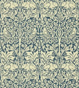 Brer Rabbit Wallpaper by Morris & Co Indigo/Vellum Brer Rabbit Wallpaper by Morris & Co Indigo/Vellum