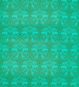 Brer Rabbit Fabric by Morris & Co Olive/Turquoise Brer Rabbit Fabric by Morris & Co Olive/Turquoise