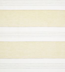 Broad Stripe Linen Fabric by Volga Linen Primrose/White Broad Stripe Linen Fabric by Volga Linen Primrose/White