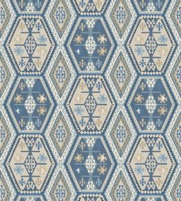 Buckland Wallpaper by Mulberry Home Blue Buckland Wallpaper by Mulberry Home Blue