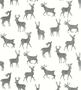 Bucks Wallpaper by Thibaut Basalt Black