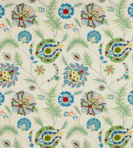 Bukhara Fabric by Jane Churchill Green/Multi Bukhara Fabric by Jane Churchill Green/Multi