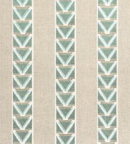 Burton Stripe Fabric by Anna French Linen and Turquoise Burton Stripe Fabric by Anna French Linen and Turquoise