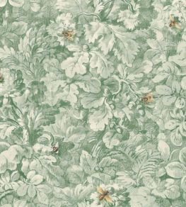 Busy Bee Wallpaper by Woodchip & Magnolia Moss Green Busy Bee Wallpaper by Woodchip & Magnolia Moss Green