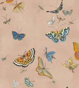 Butterflies Wallpaper by Josephine Munsey Plaster Pink Butterflies Wallpaper by Josephine Munsey Plaster Pink