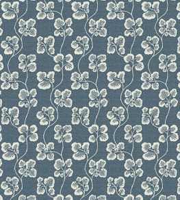 Cabbage Check Fabric by Josephine Munsey Dark Blue Cabbage Check Fabric by Josephine Munsey Dark Blue