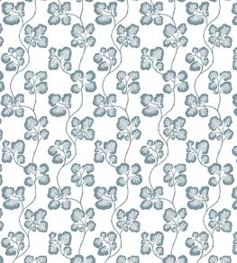 Cabbage Check Fabric by Josephine Munsey Mid Blue Cabbage Check Fabric by Josephine Munsey Mid Blue