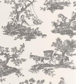 Cadence Wallpaper by Casadeco Noir Fusain