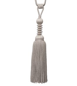 Caitlin Single Tassel Tieback Trimming by Samuel & Sons Silver Cloud Caitlin Single Tassel Tieback Trimming by Samuel & Sons Silver Cloud