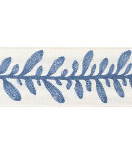 Calathea Tape Trimming by Thibaut French Blue Calathea Tape Trimming by Thibaut French Blue