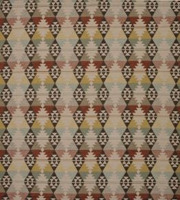 Caledonia Fabric by Osborne & Little Aqua/Terracotta Caledonia Fabric by Osborne & Little Aqua/Terracotta