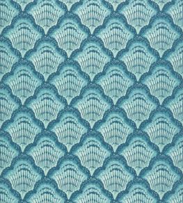 Calico Shell Wallpaper by 1838 Wallcoverings Aqua Calico Shell Wallpaper by 1838 Wallcoverings Aqua