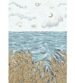 Callisto Mural by Casamance Bleu Ciel / Dore Callisto Mural by Casamance Bleu Ciel / Dore