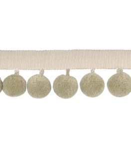 Calypso Solid Bobble Fringe 47mm Trimming by Houles Beige Calypso Solid Bobble Fringe 47mm Trimming by Houles Beige