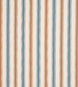 Camber Stripe Fabric by Jane Churchill Teal/Rust Camber Stripe Fabric by Jane Churchill Teal/Rust