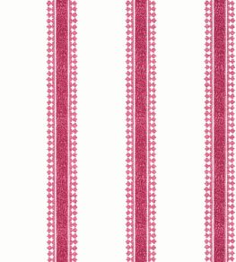 Cambridge Stripe Wallpaper by Thibaut Raspberry