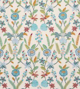 Camille Fabric by Jane Churchill Blue/Green Camille Fabric by Jane Churchill Blue/Green