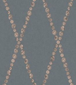 Cammei Wallpaper by Cole & Son Slate & Rose Gold Cammei Wallpaper by Cole & Son Slate & Rose Gold