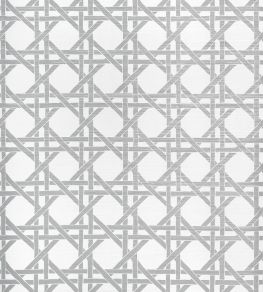 Canary Trellis Wallpaper by Thibaut Metallic Silver