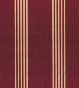 Canvas Stripe Fabric by Ian Mankin Antique Claret