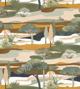 Cap Ferret Wallpaper by Casamance Cypres/Ocre Cap Ferret Wallpaper by Casamance Cypres/Ocre