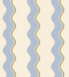 Cari Wave Wallpaper by Woodchip & Magnolia Sky Blue/Pebble Cari Wave Wallpaper by Woodchip & Magnolia Sky Blue/Pebble