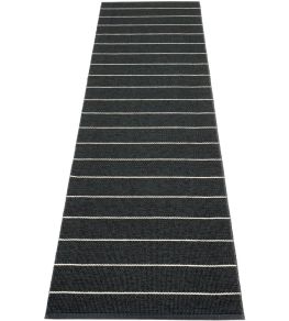 Carl Runner Rug by Pappelina Black/Charcoal