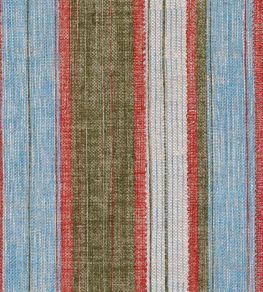 Carskiey Broad Stripe Fabric by Fermoie Blue/Green Carskiey Broad Stripe Fabric by Fermoie Blue/Green