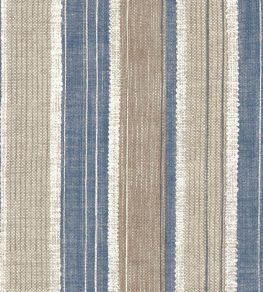 Carskiey Broad Stripe Wallpaper by Fermoie Blue/White Carskiey Broad Stripe Wallpaper by Fermoie Blue/White