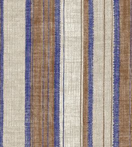 Carskiey Broad Stripe Wallpaper by Fermoie Brown/Cobalt