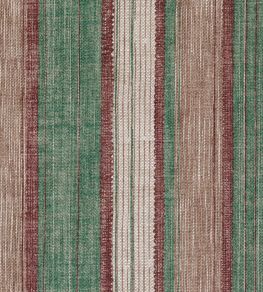 Carskiey Broad Stripe Fabric by Fermoie Green/Brown Carskiey Broad Stripe Fabric by Fermoie Green/Brown
