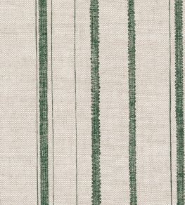 Carskiey Single Stripe Fabric by Fermoie Green Carskiey Single Stripe Fabric by Fermoie Green