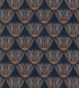 Castalia Wallpaper by Casamance Marine/Terracotta Castalia Wallpaper by Casamance Marine/Terracotta