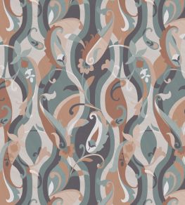 Castillo Wallpaper by Osborne & Little Aqua/Sienna Castillo Wallpaper by Osborne & Little Aqua/Sienna