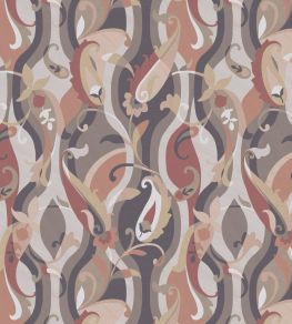 Castillo Wallpaper by Osborne & Little Charcoal/Terracotta Castillo Wallpaper by Osborne & Little Charcoal/Terracotta