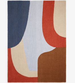 Cecil Rug by Asiatic Orange & Blue Cecil Rug by Asiatic Orange & Blue