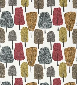 Cedar Fabric by Scion Tangerine / Sulphur / Chilli