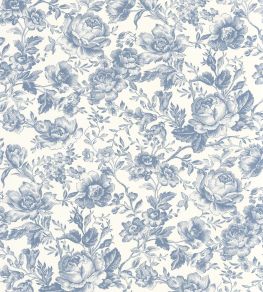 Celestine Wallpaper by Casadeco Bleu Encre Celestine Wallpaper by Casadeco Bleu Encre