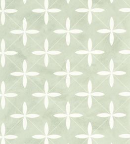 Cement Tiles Wallpaper by Caselio Vert D'eau Cement Tiles Wallpaper by Caselio Vert D'eau