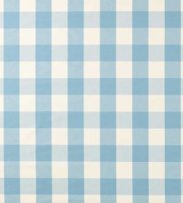 Central Check Fabric by Scion Cornflower