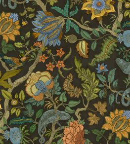 Chameleon Trail Wallpaper by Josephine Munsey Black, Orange and Blue Chameleon Trail Wallpaper by Josephine Munsey Black, Orange and Blue