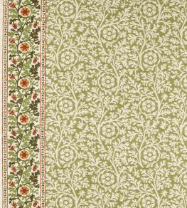 Chamomile Embroidery Fabric by Morris & Co Forest