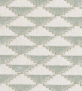 Chand Baori Fabric by JORO J3-Sky/Ecru