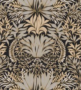 Chardon Wallpaper by Casamance Noir / Dore Chardon Wallpaper by Casamance Noir / Dore