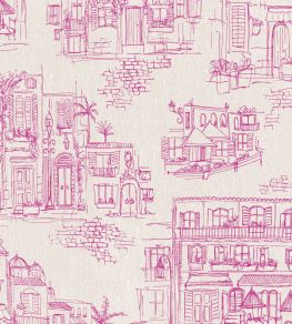 Charming Lanes Wallpaper by Brand McKenzie Fuchsia Charming Lanes Wallpaper by Brand McKenzie Fuchsia