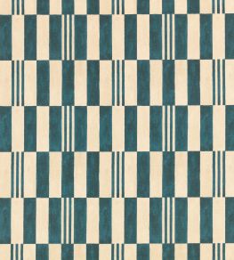 Checkerboard Recycled Fabric by Kirkby Design Kingfisher Checkerboard Recycled Fabric by Kirkby Design Kingfisher