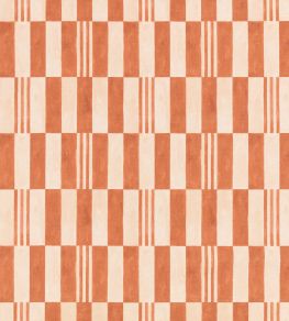 Checkerboard Recycled Fabric by Kirkby Design Terracotta Checkerboard Recycled Fabric by Kirkby Design Terracotta