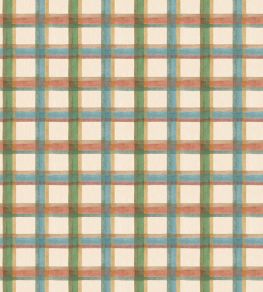 Checkers Wallpaper by George & Minnie Teal/Tomato Checkers Wallpaper by George & Minnie Teal/Tomato